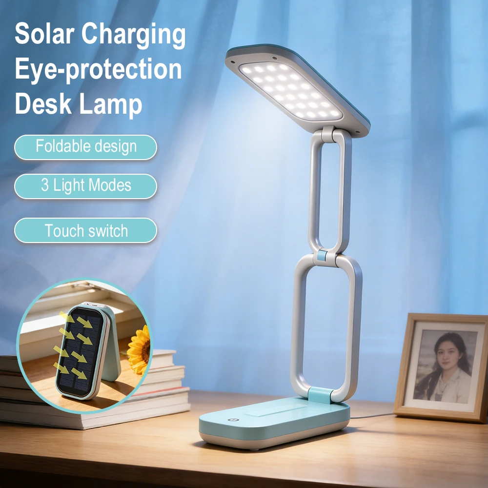 Renewable Energy Book - BORUiT ソーラー充電式折りたたみデスクランプ USB 充電式目の保護読書灯ベッドサイド調光可能なデスク夜間照明
