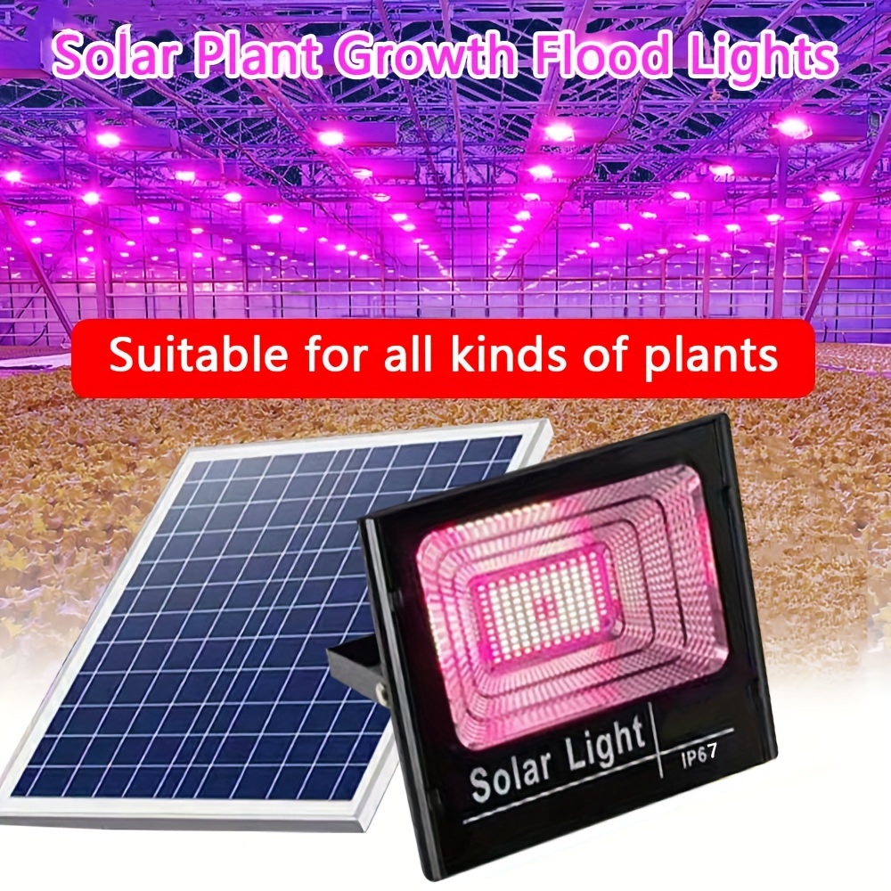 Renewable Energy Project - 屋内および屋外の植物用のソーラーLEDグローライト,植物ランプ,フルスペクトル,成長ライト,リモコン付き,防水,35 W, 60W