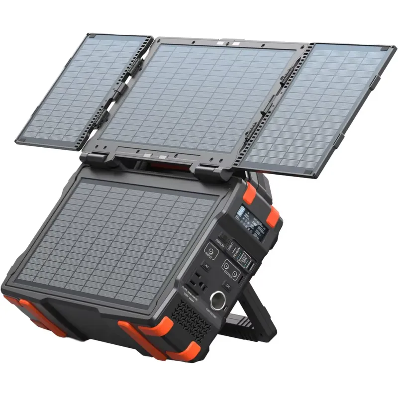 300Wポータブル電源、折りたたみ式ソーラーパネル内蔵、AC - Folding Solar Panel のレビューと価格