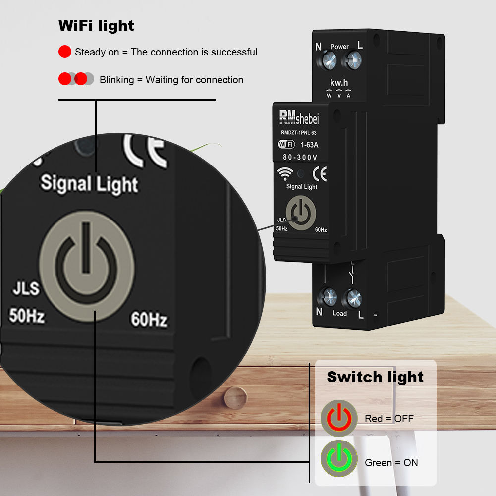 RMshebei Tuya WiFiスマートサーキットブレー - Energy Meter Bidirectional のレビューと価格