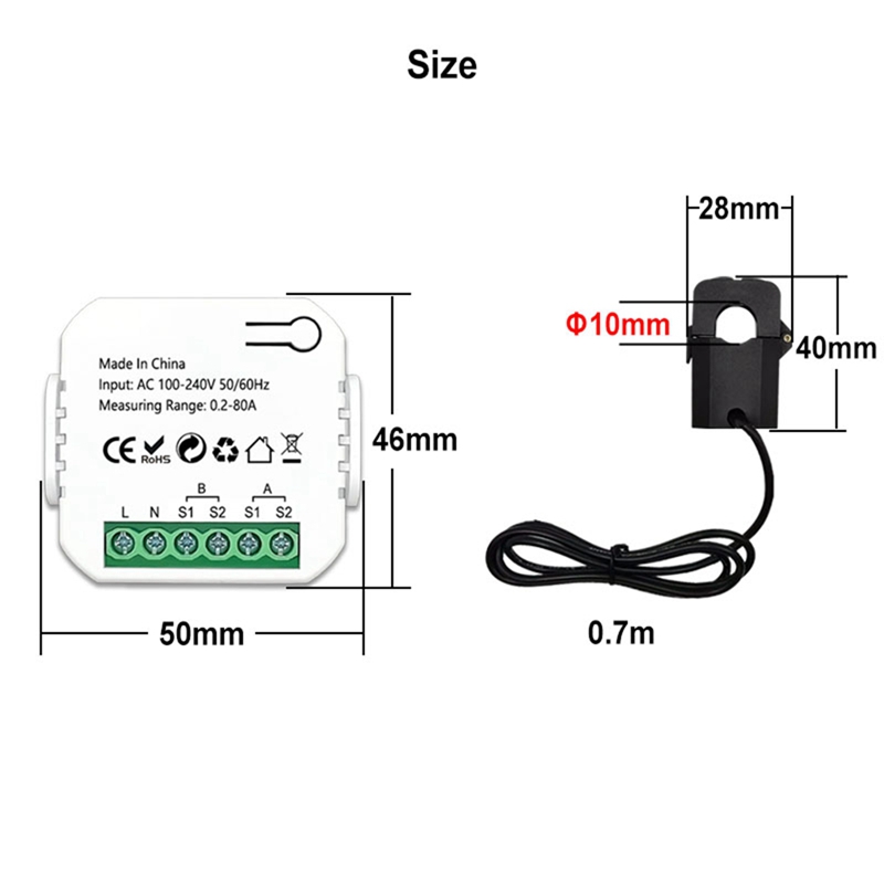 Tuya スマート 2 ウェイ WiFi エネルギーメーター - Energy Meter Bidirectional のレビューと価格