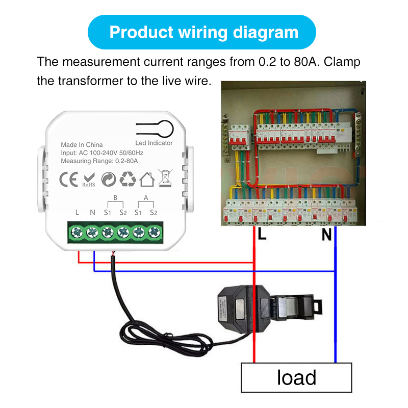 Tuya スマート Wifi インテリジェントエネルギーメー - Energy Meter Bidirectional のレビューと価格