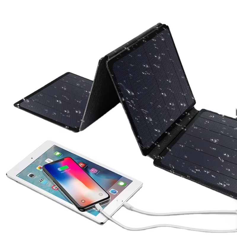 21W 6枚折りソーラーパネル充電器、USB-C/USB-A - Folding Solar Panel のレビューと価格