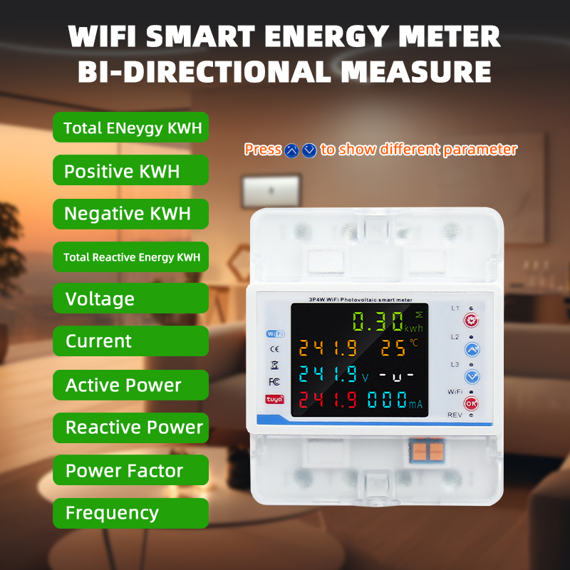 Tuya WiFi 3*220/380V 5(80)A スマ - Energy Meter Bidirectional のレビューと価格