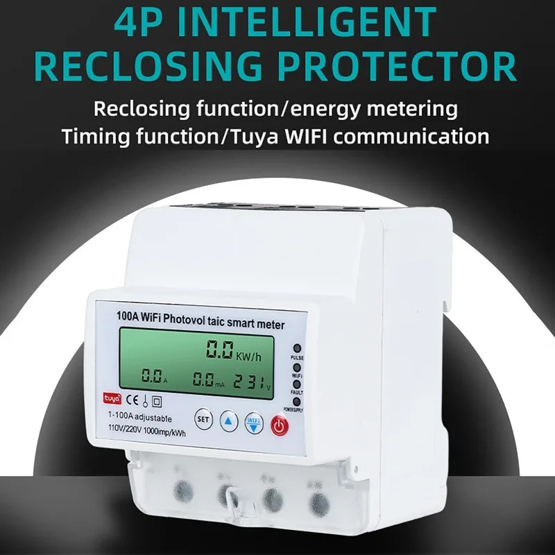 4P 1-100A WiFi太陽光発電スマートメーター 1P - Energy Meter Bidirectional のレビューと価格