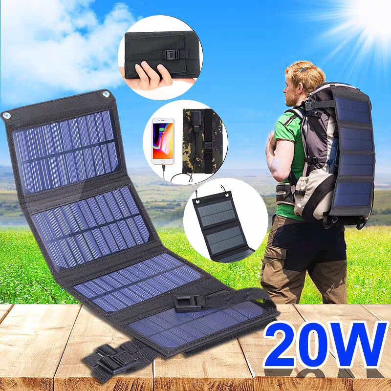 折りたたみ式ソーラーパネル 20W 50W 60W ポータブ - Folding Solar Panel のレビューと価格