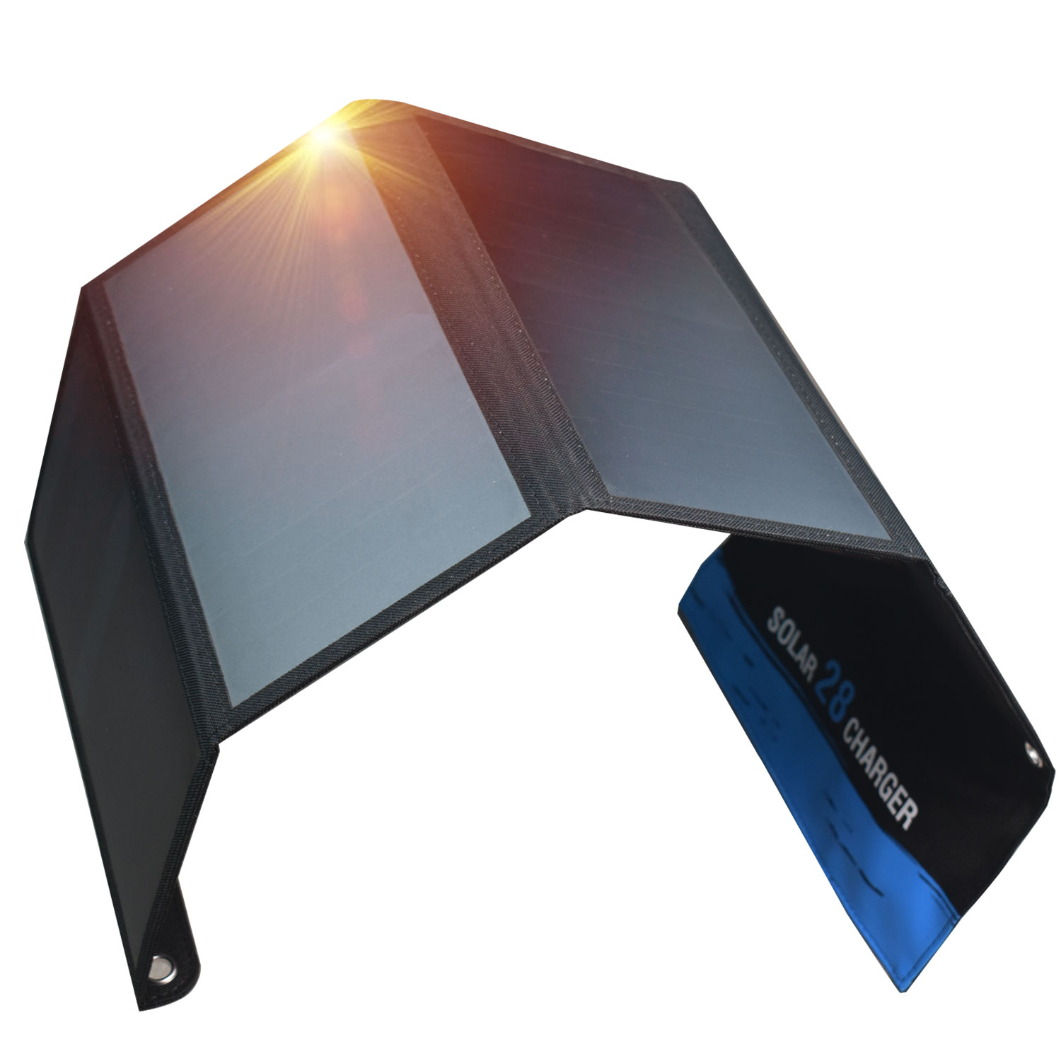 28W折りたたみ式ソーラーパネルポータブルソーラーチャージャ - Folding Solar Panel のレビューと価格