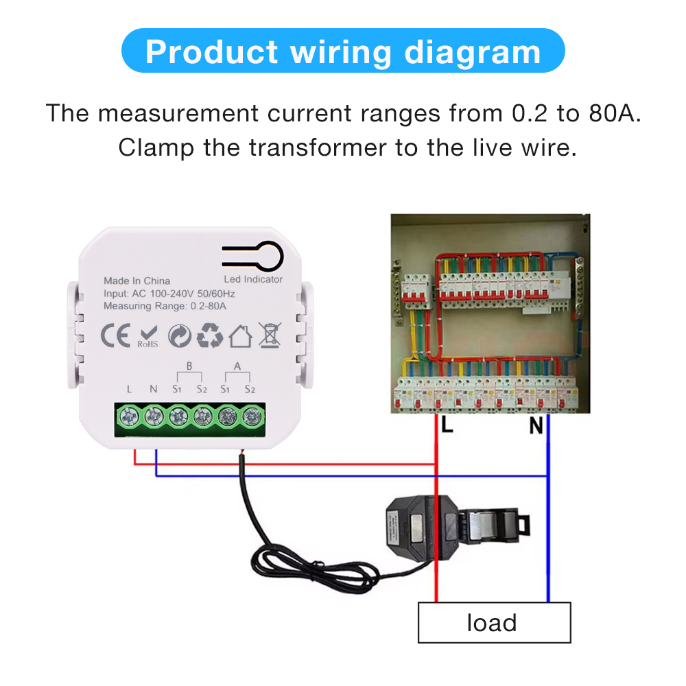 WiFi Tuya スマートライフ デジタルエネルギーメータ - Energy Meter Bidirectional のレビューと価格