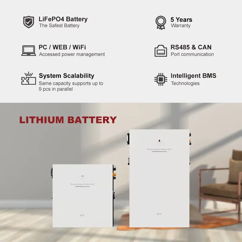 51.2V 100Ah 5.12Kwh ソーラーバッテリー  - Lithium Battery 100Ah のレビューと価格