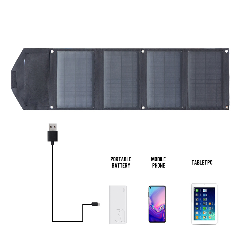 ポータブルソーラー電話充電器,折りたたみ式パネル,USBおよ - Folding Solar Panel のレビューと価格