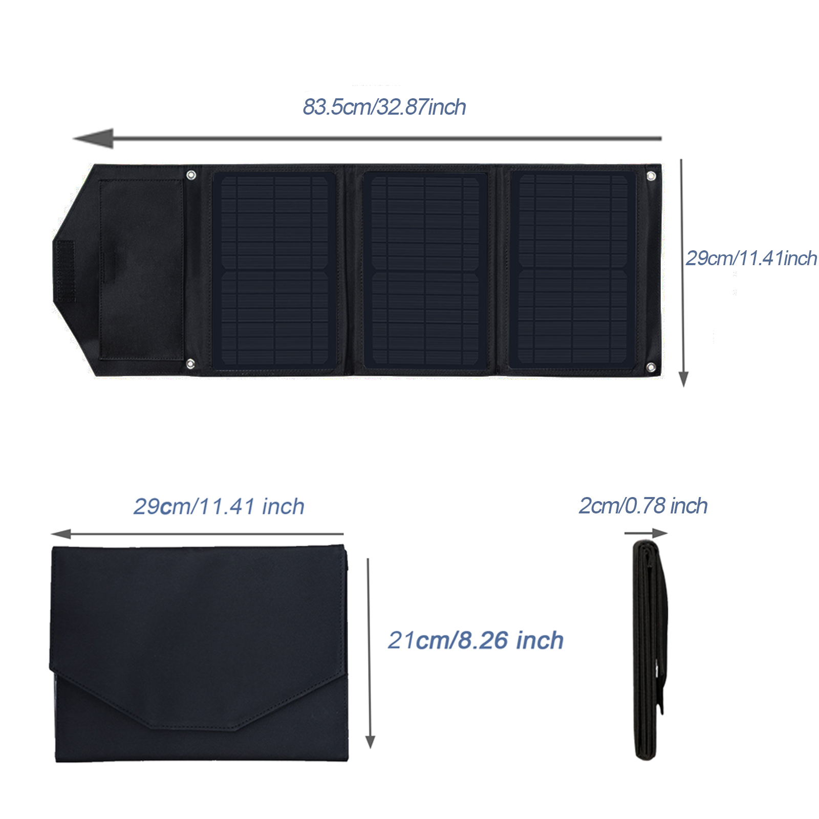 ポータブルソーラー電話充電器,折りたたみ式パネル,USBおよ - Folding Solar Panel のレビューと価格