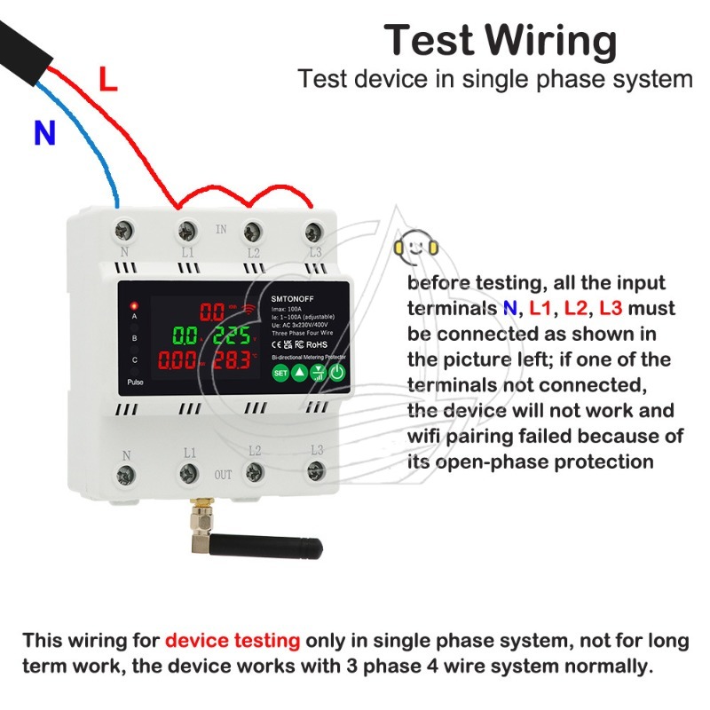 3P4W WiFi エネルギーメーター リレー付き双方向太陽 - Energy Meter Bidirectional のレビューと価格