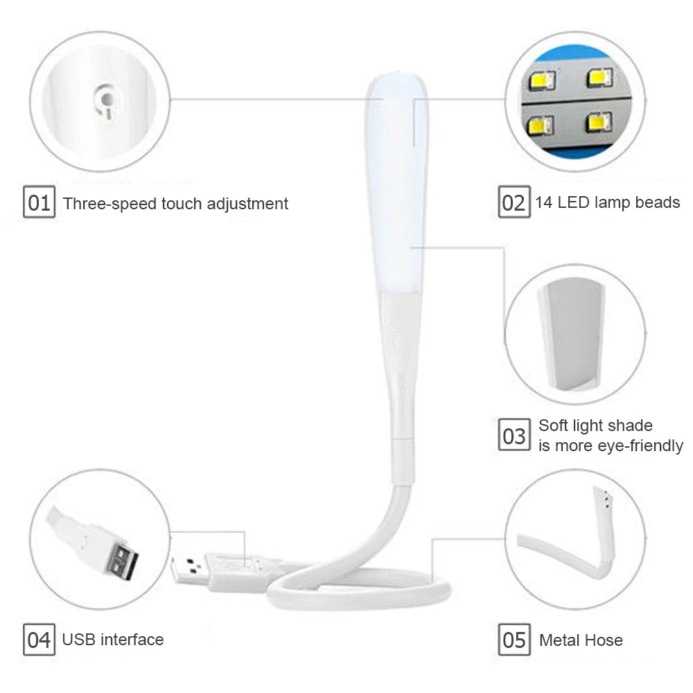 1Pc ミニポータブル USB LED ライトタッチセンサー - Renewable Energy Book のレビューと価格