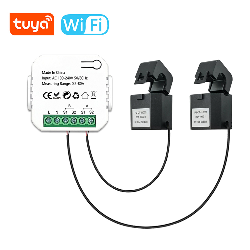 Tuya スマートライフ WiFi デジタルエネルギーメータ - Energy Meter Bidirectional のレビューと価格